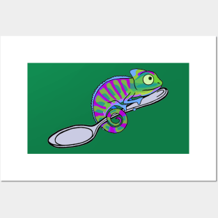 Spoonie chameleon Posters and Art